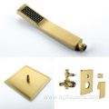 Brushed Brass Wall Mounted Concealed Shower Set